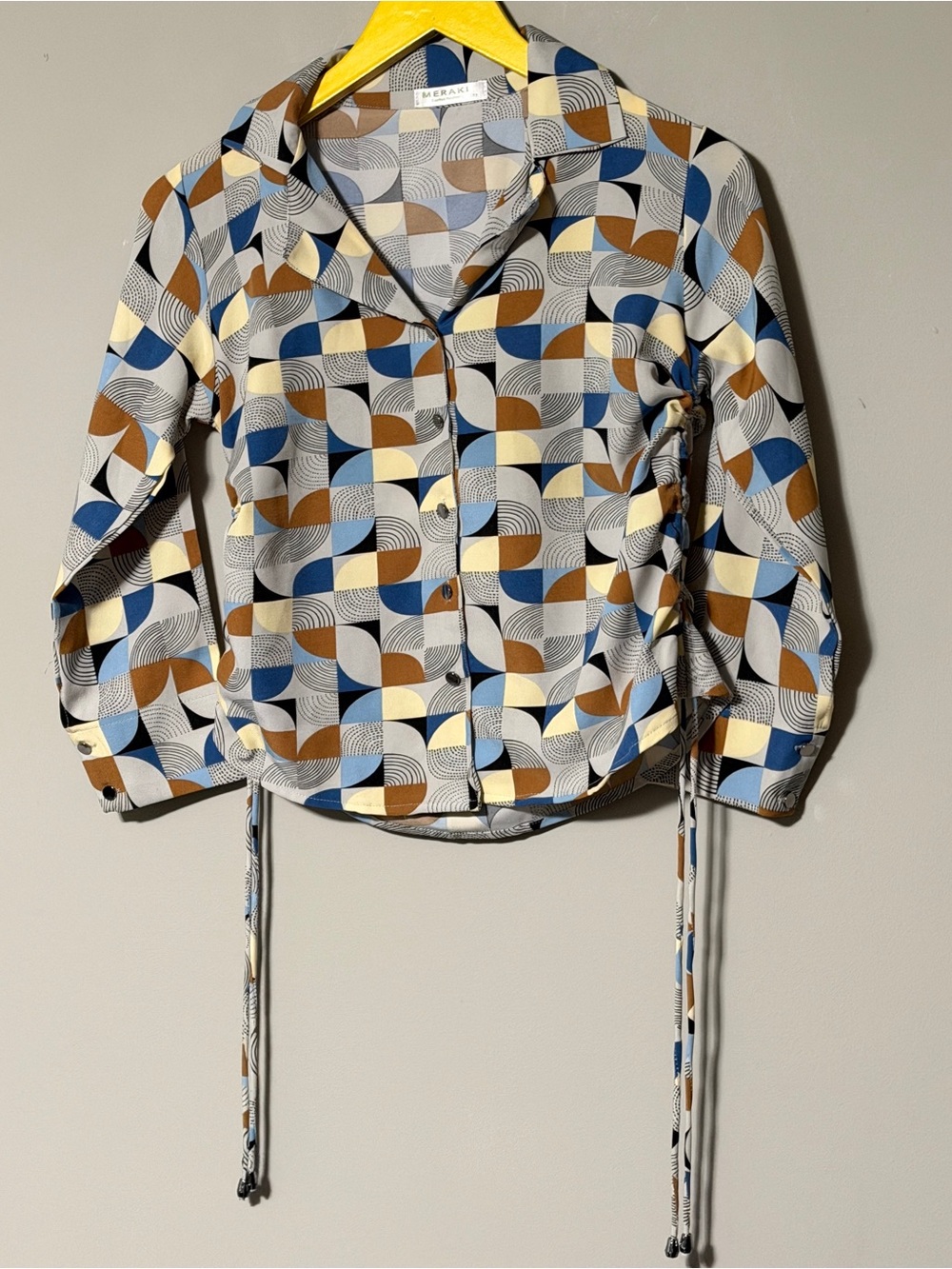 Meraki multicoloured button up shirt y2k Size M